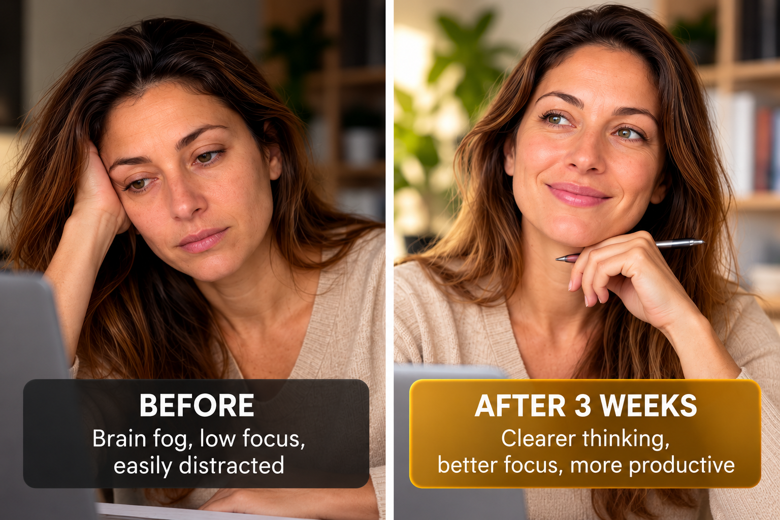 MemoHoney real result — before and after 3 weeks of daily use